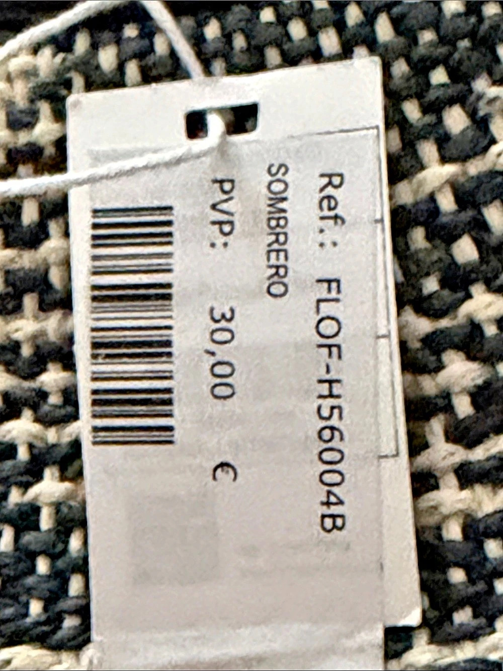 Flora Sombrero Woven Cowboy Hat in Black & Cream NWT - Picture 16 of 16